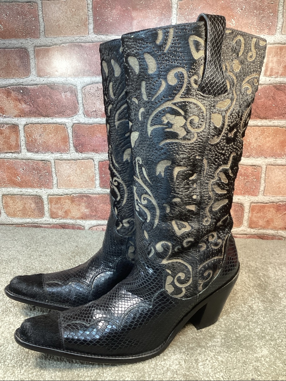 Antonio Melani Justine Womens black heeled western boots size 8 - Picture 3 of 10